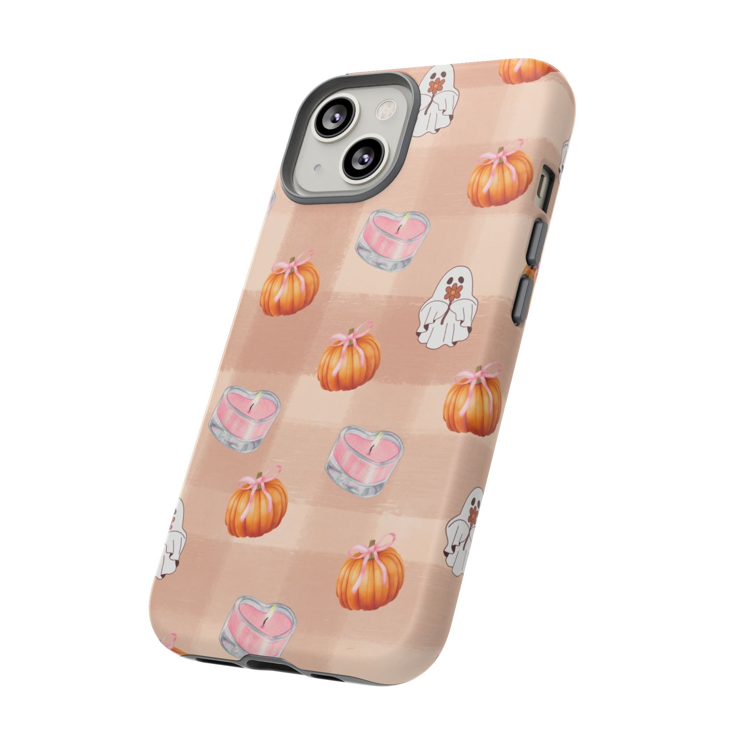 Cute Halloween Phone Case, Tough Cases, Fall Aesthetic Cover, Ghost Pumpkin Design, Spooky Season Accessory