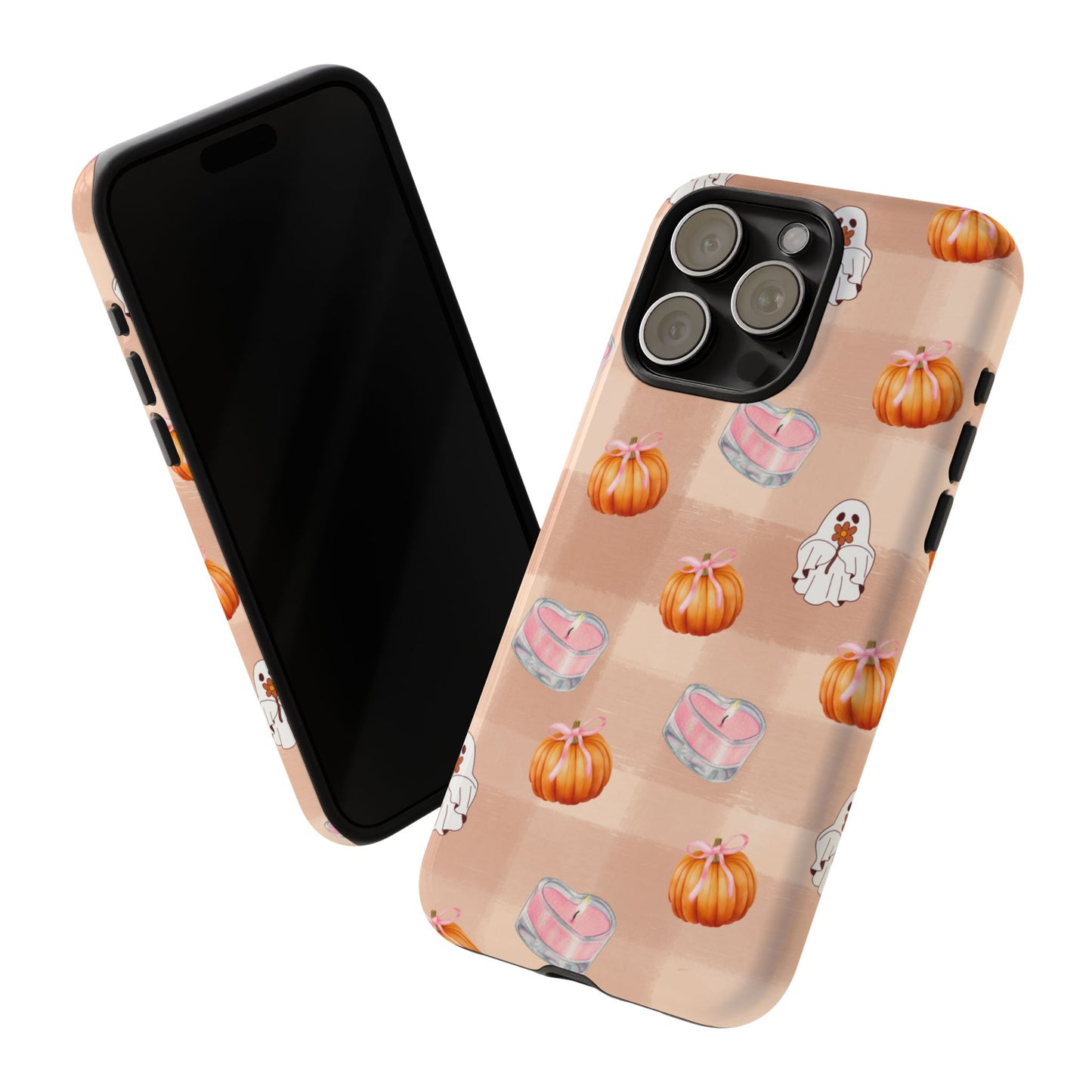 Cute Halloween Phone Case, Tough Cases, Fall Aesthetic Cover, Ghost Pumpkin Design, Spooky Season Accessory