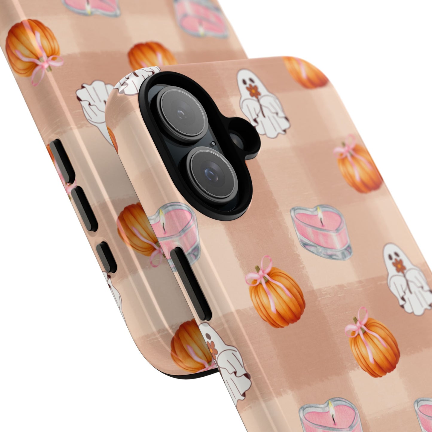 Cute Halloween Phone Case, Tough Cases, Fall Aesthetic Cover, Ghost Pumpkin Design, Spooky Season Accessory