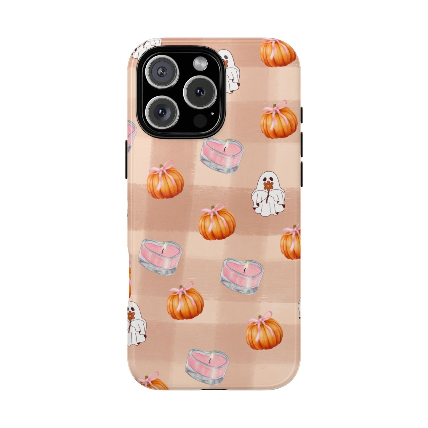 Cute Halloween Phone Case, Tough Cases, Fall Aesthetic Cover, Ghost Pumpkin Design, Spooky Season Accessory