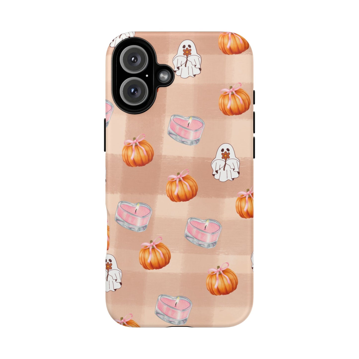 Cute Halloween Phone Case, Tough Cases, Fall Aesthetic Cover, Ghost Pumpkin Design, Spooky Season Accessory