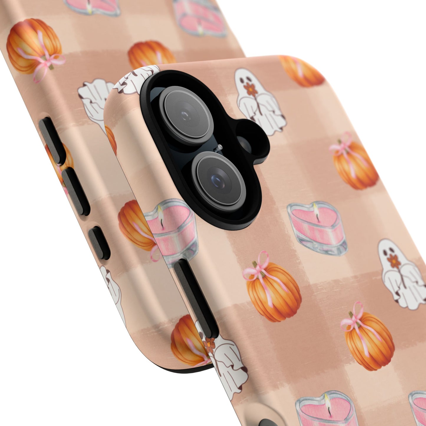 Cute Halloween Phone Case, Tough Cases, Fall Aesthetic Cover, Ghost Pumpkin Design, Spooky Season Accessory