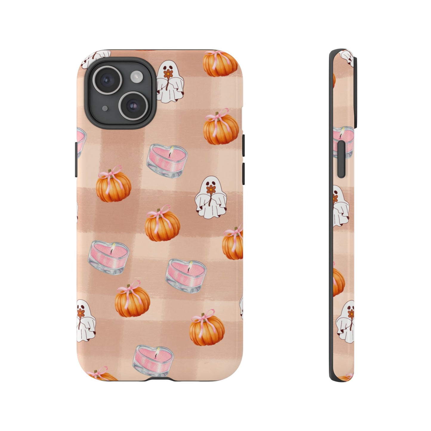 Cute Halloween Phone Case, Tough Cases, Fall Aesthetic Cover, Ghost Pumpkin Design, Spooky Season Accessory