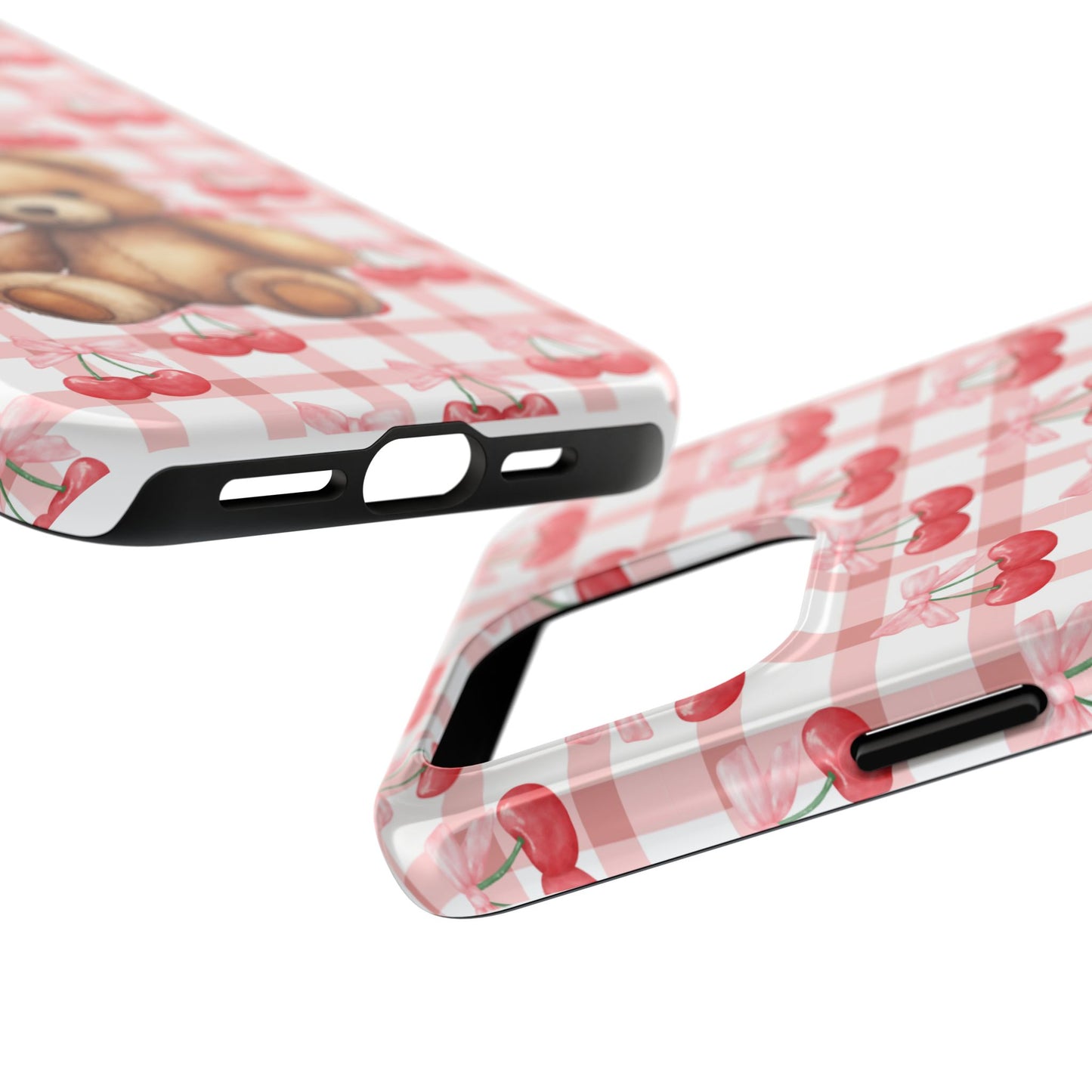 Cute Bear Tough Phone Case, Cherry Style case, Teddy Style Phone Case