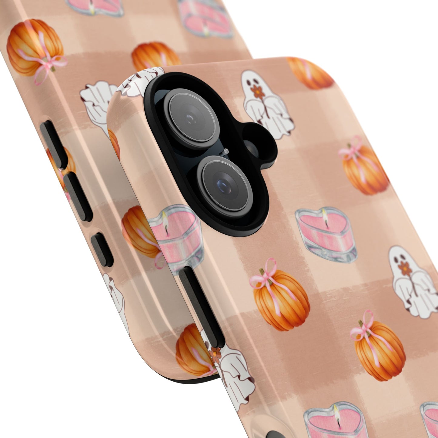 Cute Halloween Phone Case, Tough Cases, Fall Aesthetic Cover, Ghost Pumpkin Design, Spooky Season Accessory