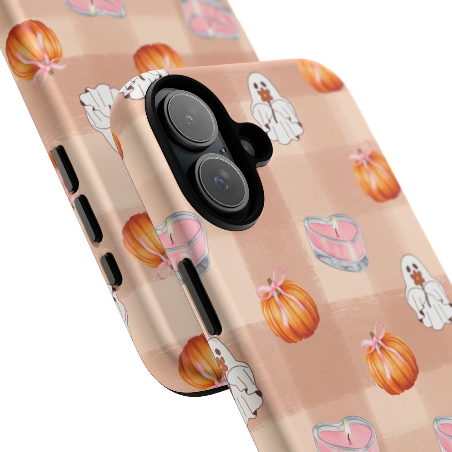 Cute Halloween Phone Case, Tough Cases, Fall Aesthetic Cover, Ghost Pumpkin Design, Spooky Season Accessory
