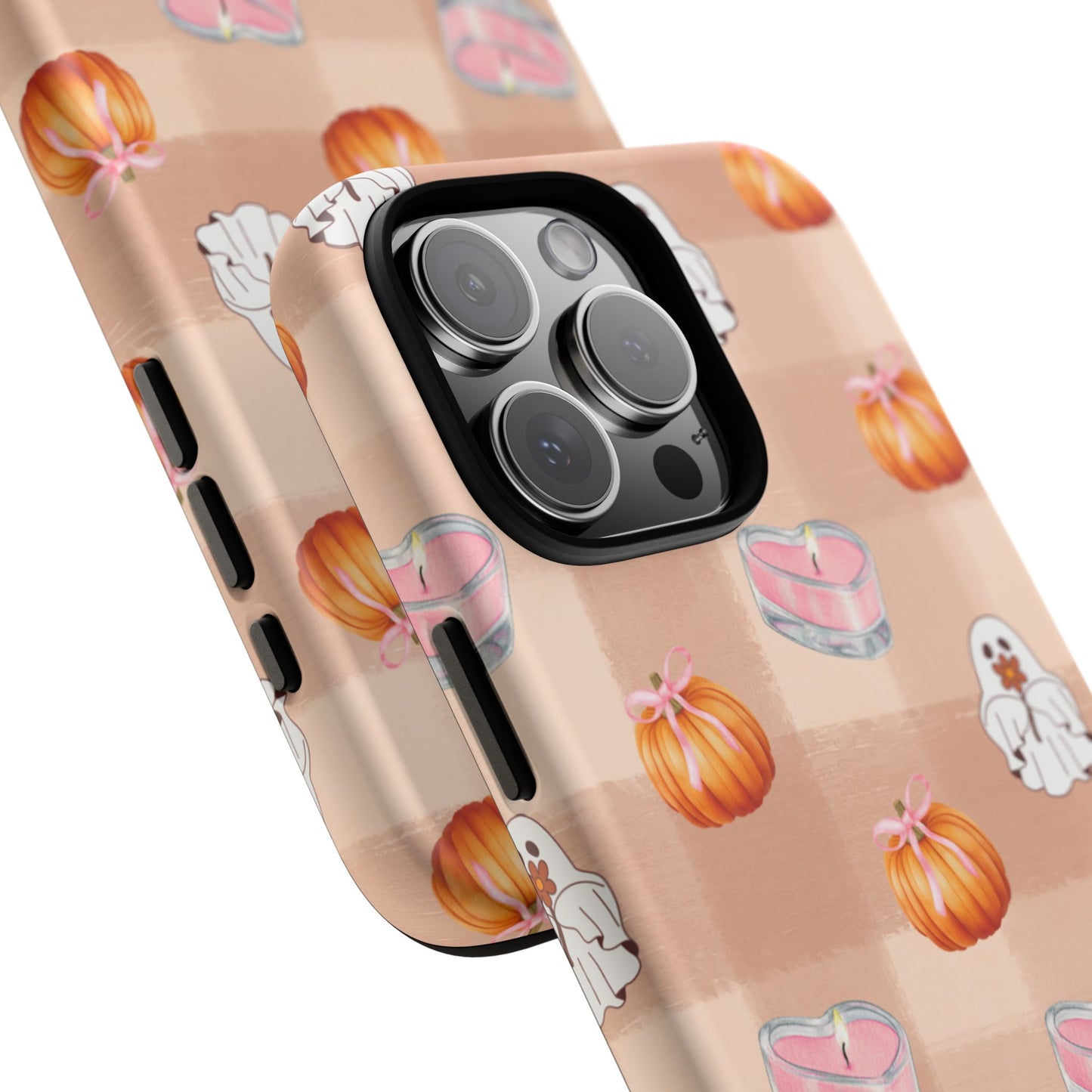 Cute Halloween Phone Case, Tough Cases, Fall Aesthetic Cover, Ghost Pumpkin Design, Spooky Season Accessory